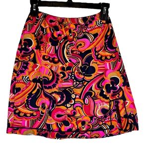 Vintage Hollywood Vassarette Colorful Slip Skirt USA Sz XS / S